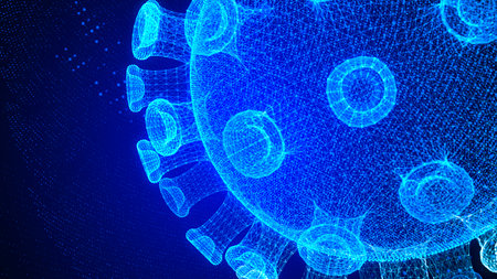 Omicron coronavirus variant Sars ncov 2 2021 2022. Omicron B.1.1.529 Strain. South Africa Coronavirus variantの写真素材