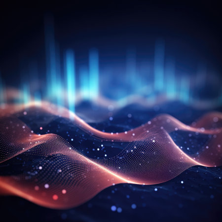 Abstract technology background with light effect. Big data background.の素材