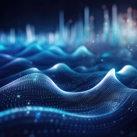 Abstract wave background. Element for design. Digital frequency track equalizer.の素材