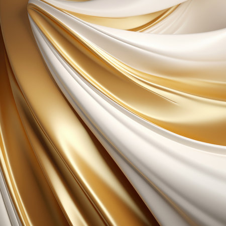 Luxury white background with golden waves elementの素材