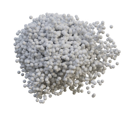 Abstract white many spheres design background.の写真素材