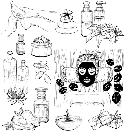 Vector set of spa icons. Sketchのイラスト素材