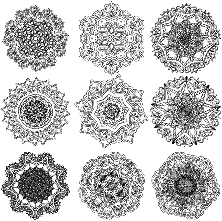 Circle ornament. Concentric circlesのイラスト素材