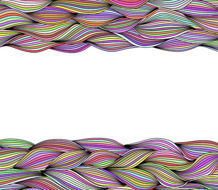 Decorative background with horizontal wave Threadsのイラスト素材