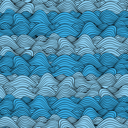 Seamless sea wave patternのイラスト素材
