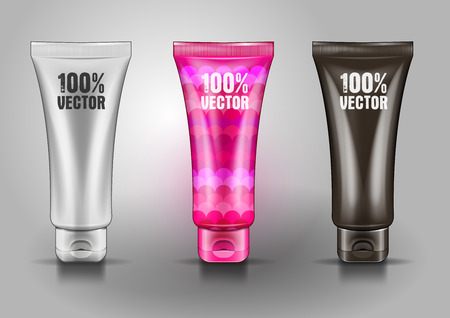 Plastic tube for cosmetic creams. EPS 10のイラスト素材