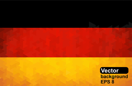 German flag of geometric shapes. Vector illustration.のイラスト素材