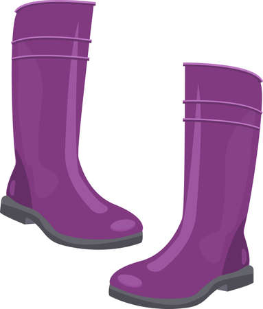 rubber boots for gardeners and autumn walkのイラスト素材