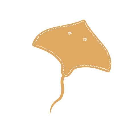 torpedo fish clipart, vector illustration for sticker designのイラスト素材