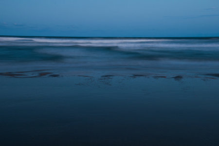 dawn on the beach in Arroio do Sal , Brazilの写真素材