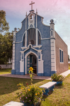 Santa Cruz Catholic Church on the island of the sailors in Rio Grandeのeditorial素材