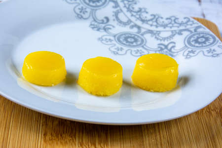 delicious quindins on the tableの写真素材