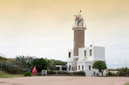 view of punta carretas lighthouse in uruguayのeditorial素材