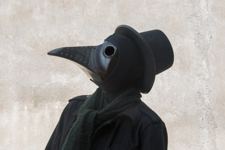 Closeup photograph of doctor plagueの写真素材