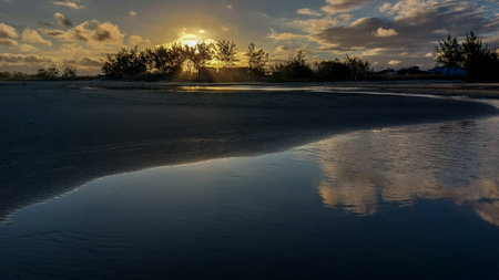 Sunset on the beach in Brazil