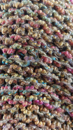 Handmade knitting wool texture. Closeup of hand made knitting wool texture.