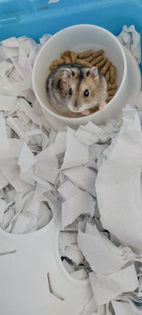 Hamster in the cageの写真素材