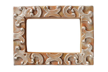 Blank frame isolated on white background.の写真素材