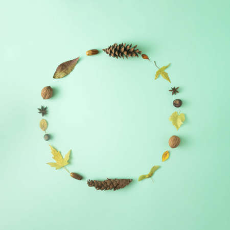 Pattern of green liquid and eyes leaking from the head of the skeleton. Holiday minimal concept.の写真素材