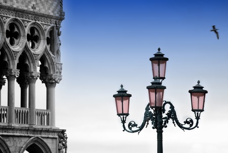 Venetian Lantern on St  Mark s square in Veniceの写真素材