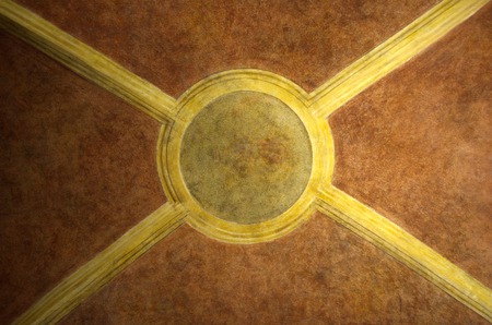 Religious antique wall painting on the ceiling inVeniceのeditorial素材