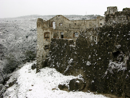 Ancient Illyrian and and Roman Fortress Trsat in Rijekaの写真素材