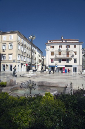 Urban Scene in Rijeka Down Town,Croatiaのeditorial素材
