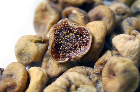 Dried Figs Isolated on the White Backgroundの写真素材