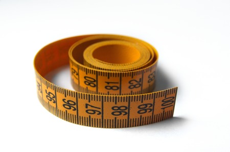 Orange Tailors Tape Isolated On The White Backgroundの写真素材