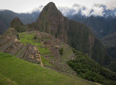Machu Picchu the ruins of the Inca and Huayna Picchu. Cusco-Peru.