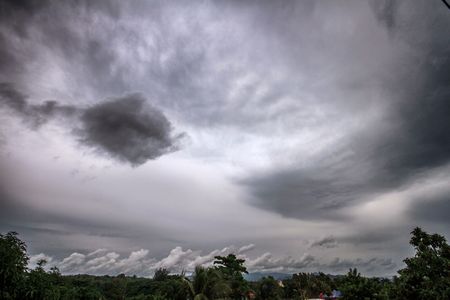 hurricane cloudsの写真素材
