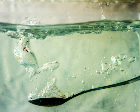 spoon splashの写真素材