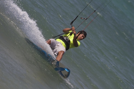 Surfing in Santo Domingoの写真素材