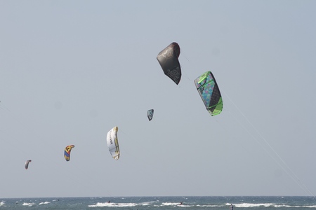 Surfing in Santo Domingoの写真素材