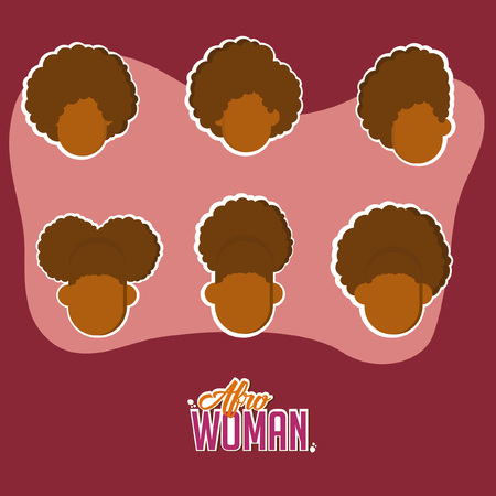 African American woman Vector illustrationのイラスト素材