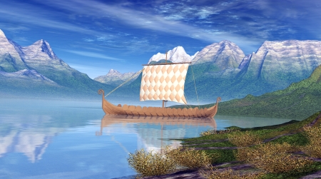 Viking Shipの写真素材