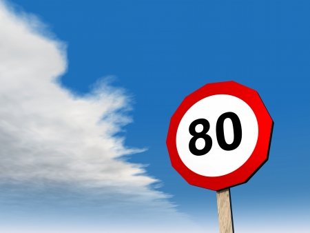 Speed Limit 80の写真素材
