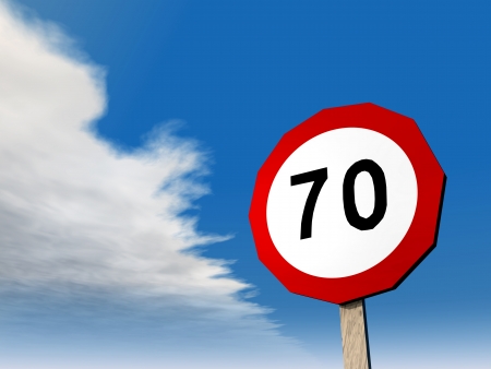 Speed Limit 70の写真素材