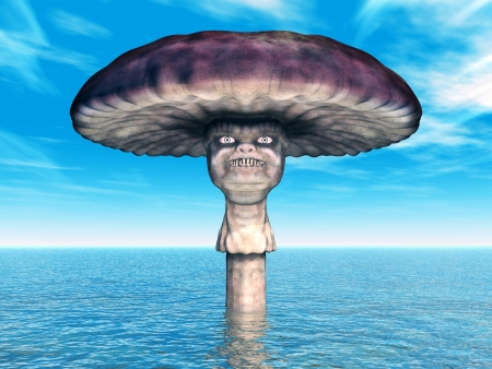 Alien Planet with Alien Plantの写真素材