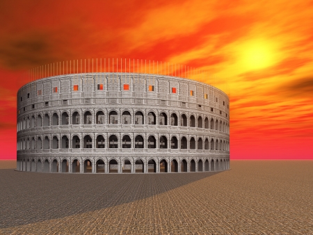 Colosseum in Rome in Italyの写真素材