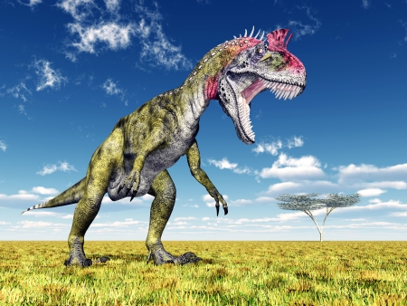 Dinosaur Cryolophosaurusの写真素材