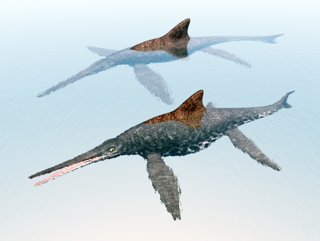 Ichthyosaur Shonisaurusの写真素材