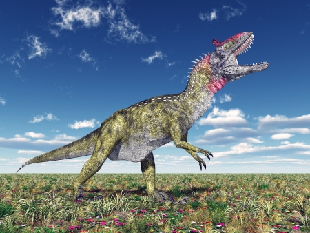 Dinosaur Cryolophosaurusの写真素材