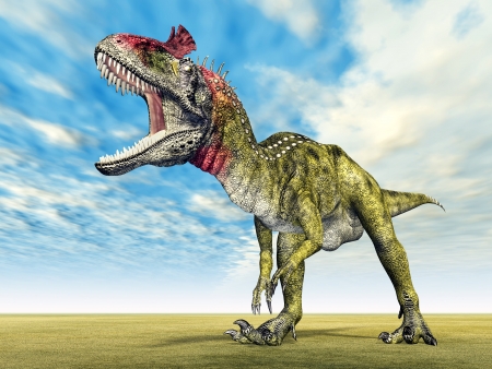 Dinosaur Cryolophosaurusの写真素材