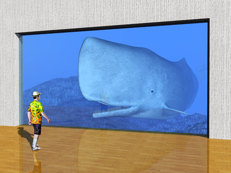 The Visit to the Aquariumの写真素材