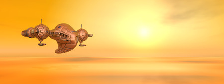 Spaceship in a Distant Worldの写真素材