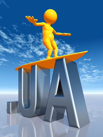 UA Top Level Domain of the Ukraineの写真素材