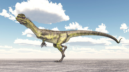 Dinosaur Dilophosaurusの写真素材