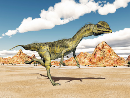 Dinosaur Dilophosaurusの写真素材