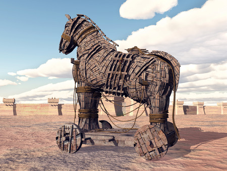 Trojan Horse at Troyの写真素材